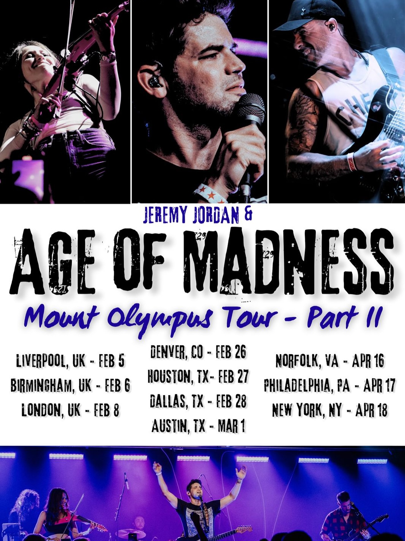 Age of Madness Mount Olympus Tour Poster 2026